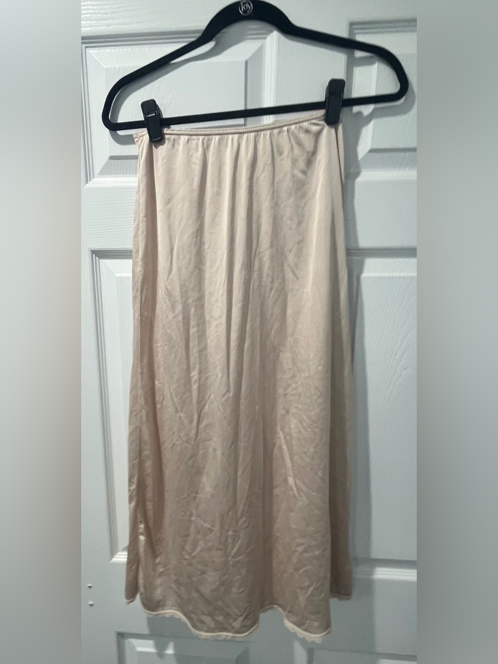 Warner's Beige midi Slip Skirt